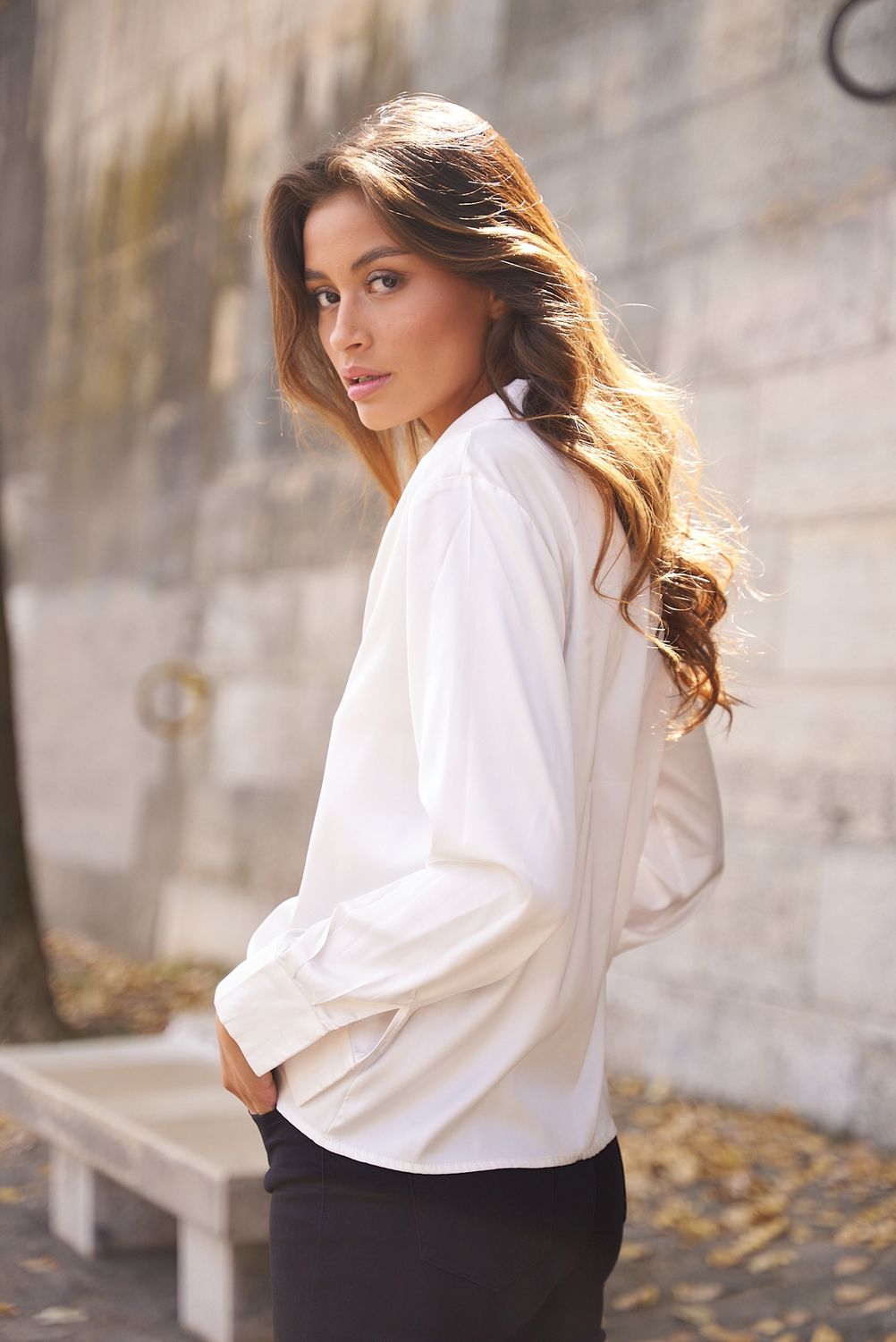 "Azea" Satin Shirt