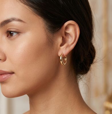 "Aurora" Medium Hoops