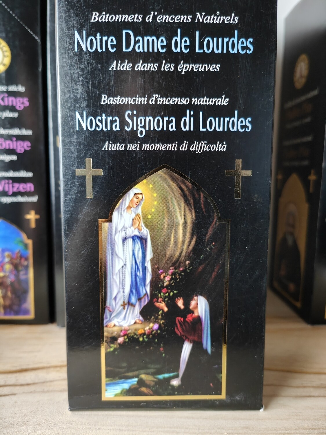 Encens NOTRE DAME DE LOURDES  (Aide dans les épreuves) rose rouge