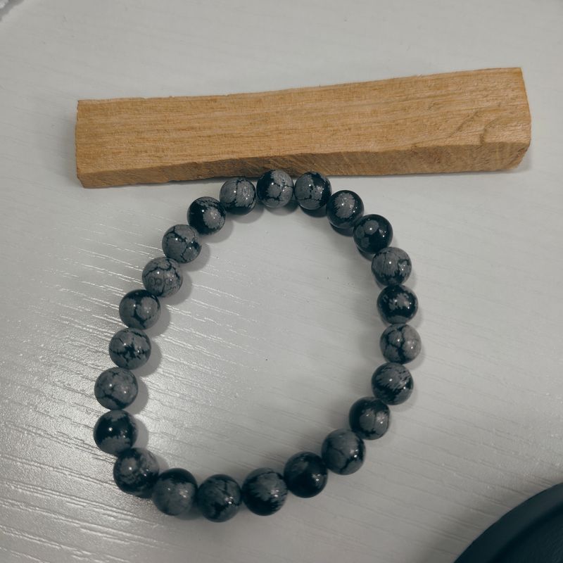 Kim : 1 bracelet Obsidienne flocon , 1 palo Santos