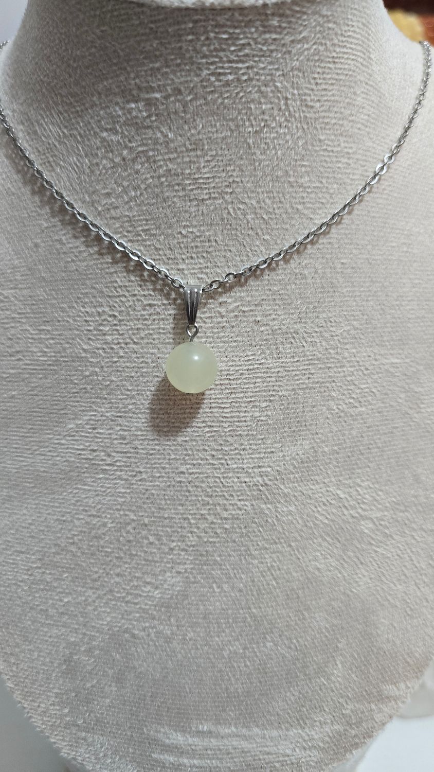Pendentif  mini jade perle 10mm