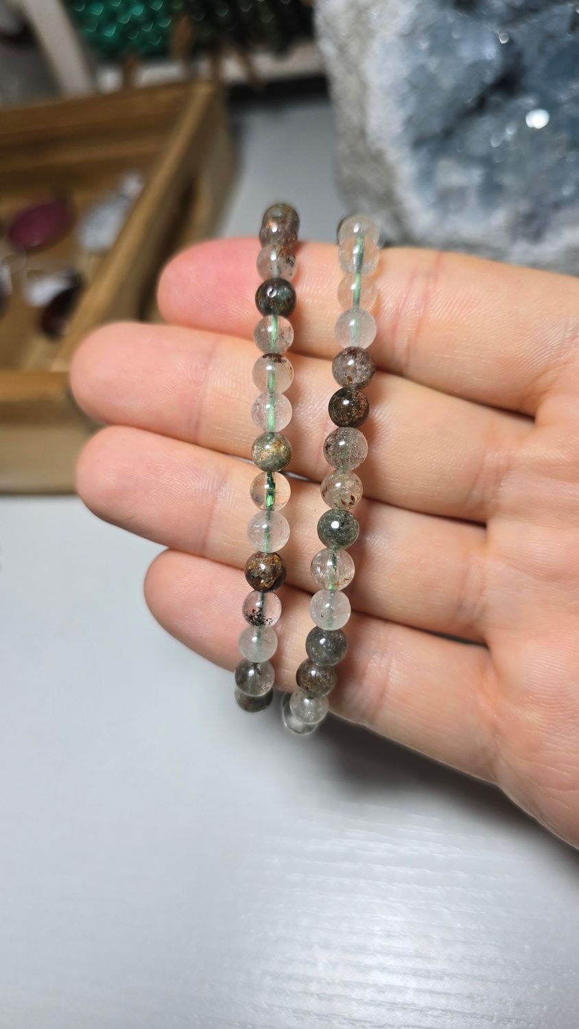 Bracelet quartz chlorite 6mm