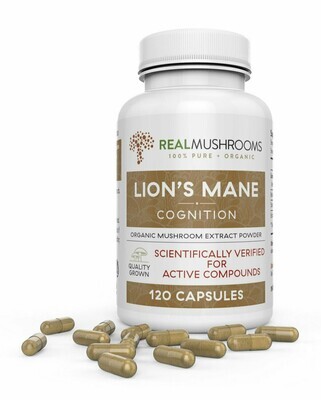 Lions Mane 1000 mg 120 capsules Real Mushrooms