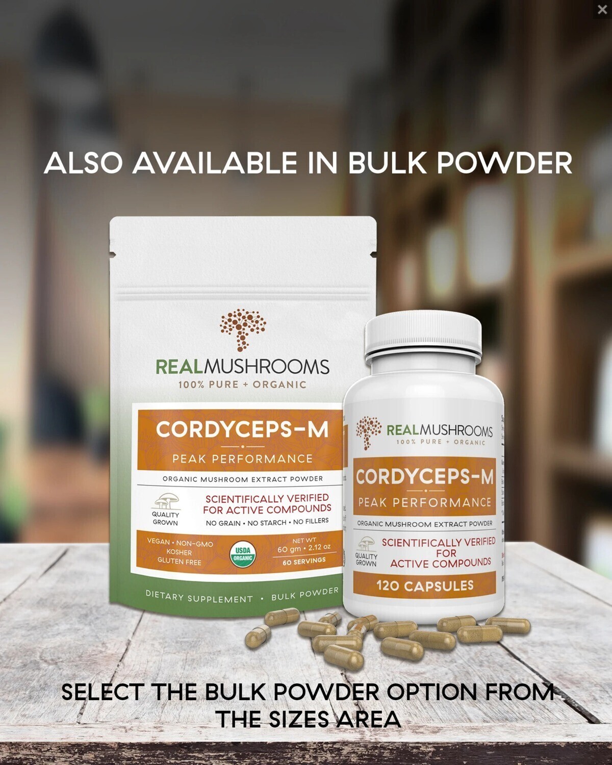 Cordyceps-M 1000 mg 120 capsules Real Mushrooms