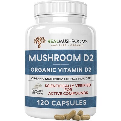 Mushroom D2 300 mg 120 capsules Real Mushrooms