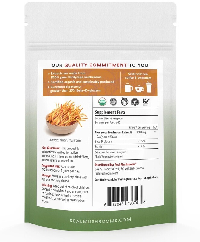 Cordyceps-M 1000 mg 60 g Bulk Powder Real Mushrooms