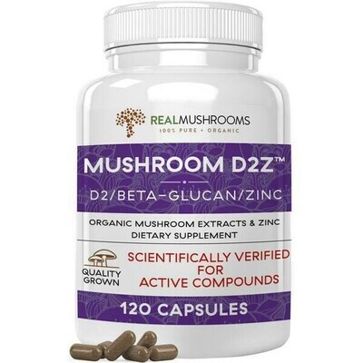 Mushroom D2Z 500 mg 120 capsules Real Mushrooms