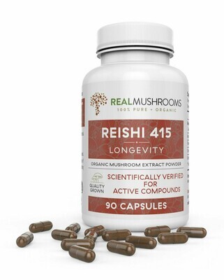 Reishi 415 Longevity 1000 mg 90 capsules Real Mushrooms