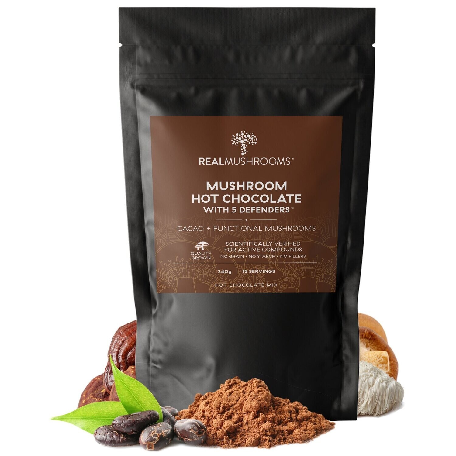 Mushroom Hot Chocolate Mix 500 mg 240 gr Real Mushrooms