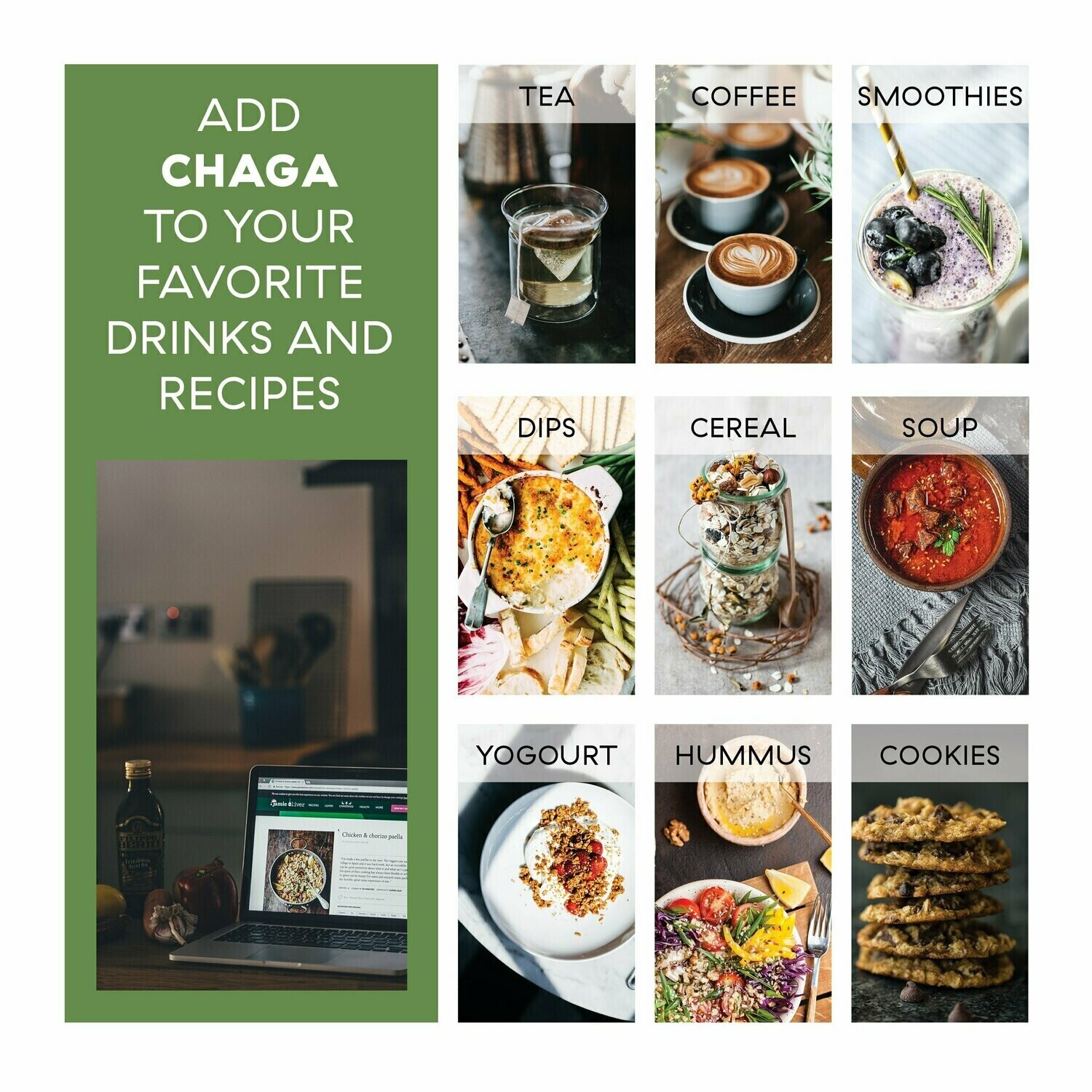 Chaga Extract 1000 mg 60 g Bulk Powder Real Mushrooms