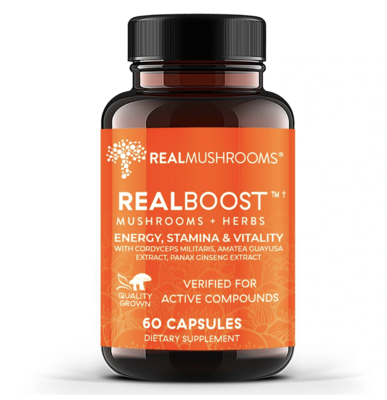 RealBoost 500 mg 60 Capsules Real Mushrooms
