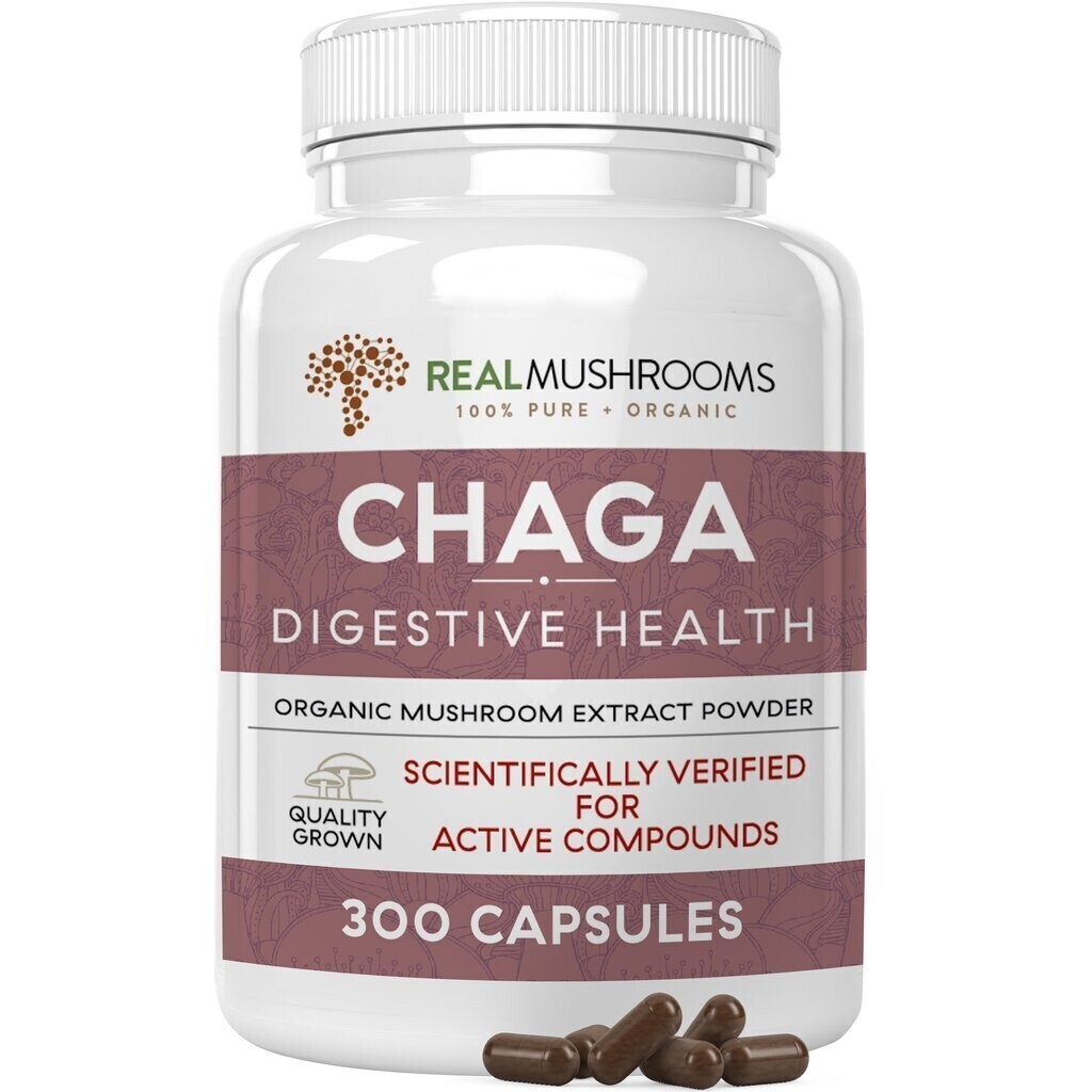 Chaga Extract 120 Capsules Real Mushrooms