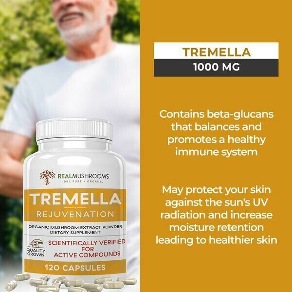 Tremella Rejuvination Extract 500 mg 120 caps Real Mushrooms