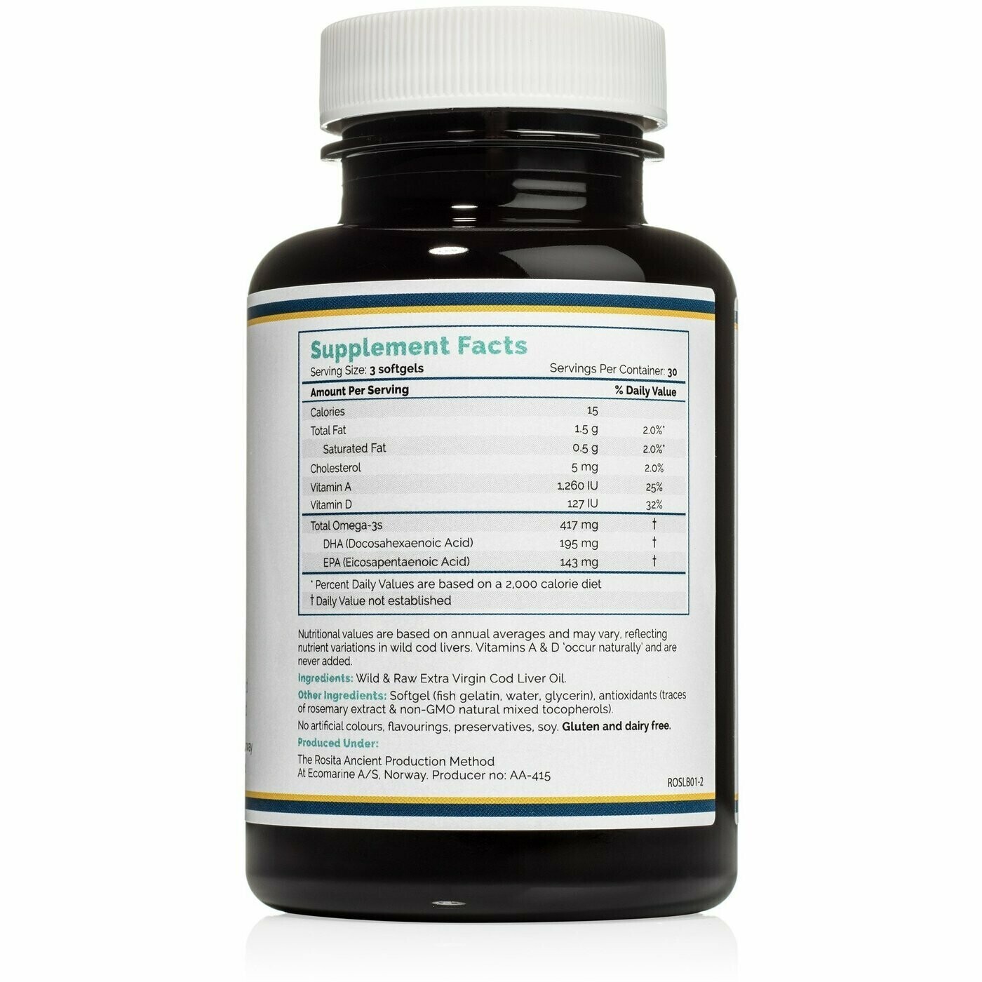 Extra Virgin Cod Liver Oil 90 Softgels Rosita