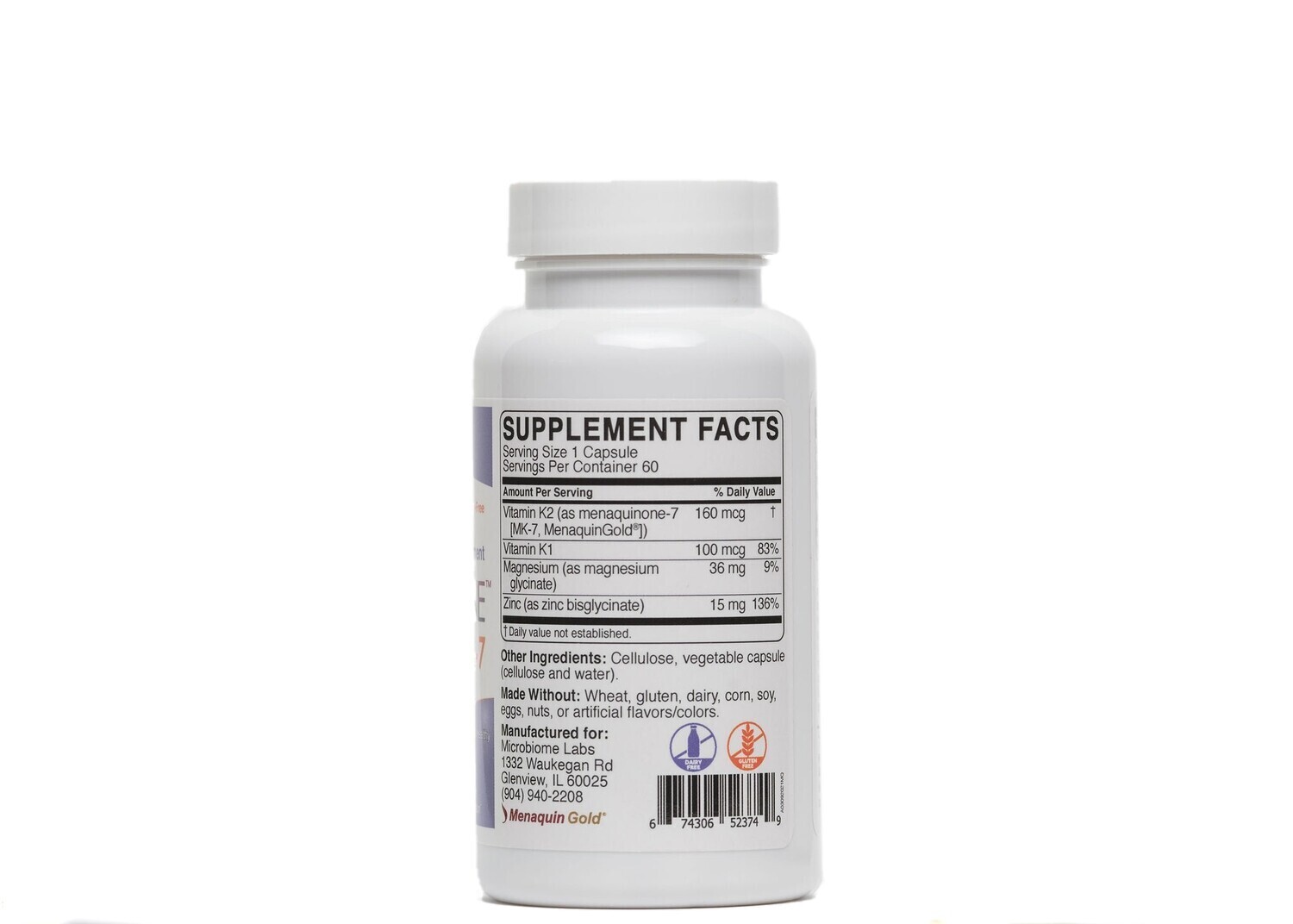 MegaQuinone K2-7 60 capsules Microbiome Labs
