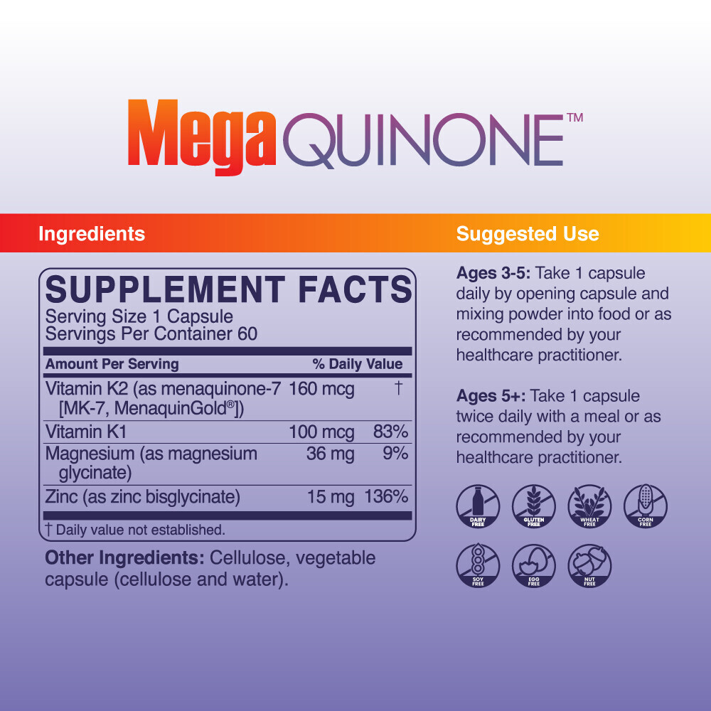 MegaQuinone K2-7 60 capsules Microbiome Labs
