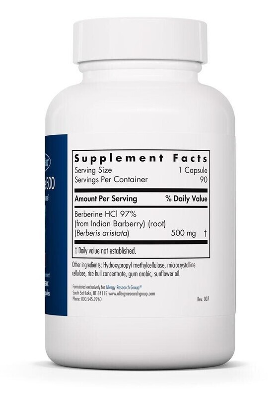 Berberine 500 mg 90 Vegetarian Capsules Allergy Research Group