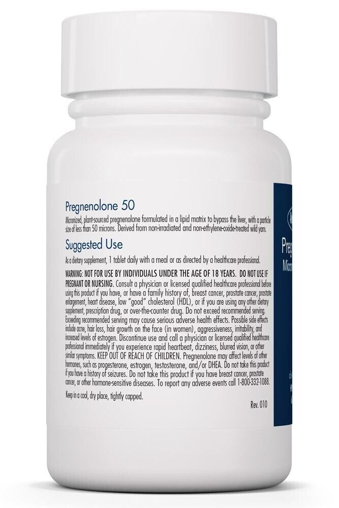 Pregnenolone 50 mg 60 Scored Tablets Allergy Research Group