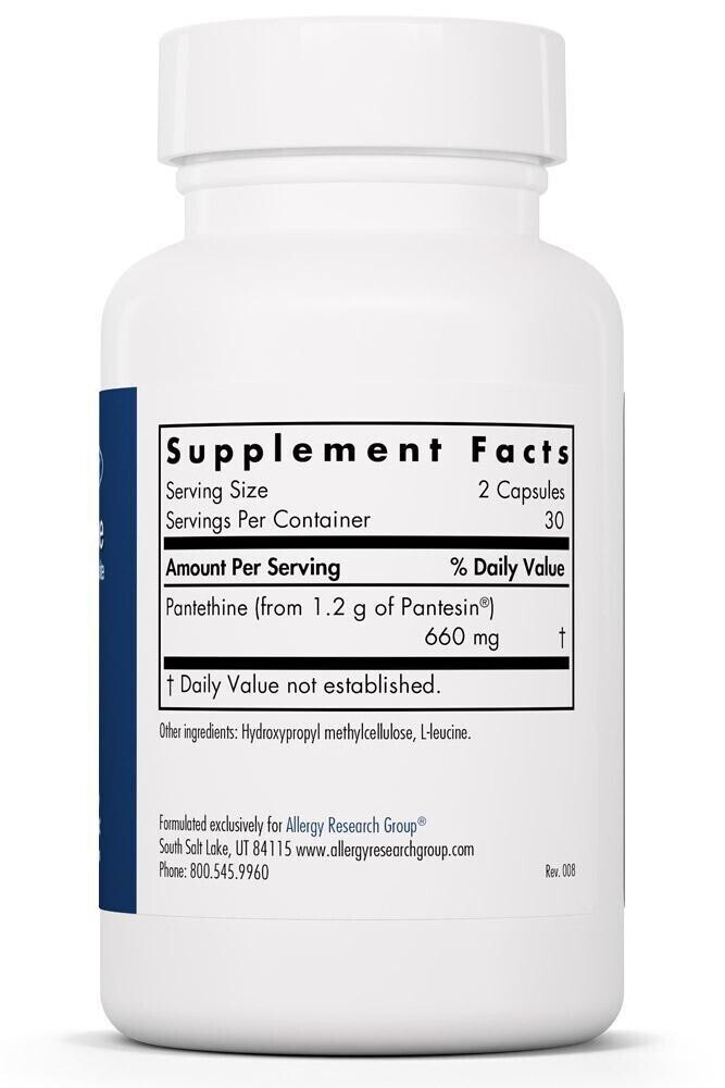 Pantethine 60 Vegetarian Capsules Allergy Research Group
