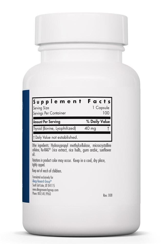 Thyroid 40 mg 100 Vegicaps Allergy Research Group