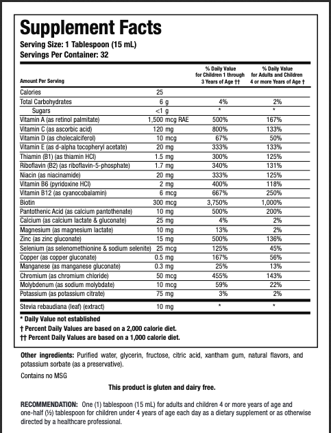 Aqueous Multi-Plus 480 ml Biotics Research