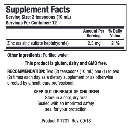 Aqueous Zinc 4 oz Biotics Research