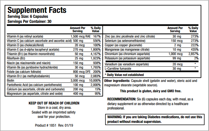 GlucoBalance 180 Capsules Biotics Research