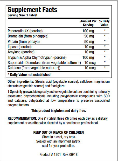 Intenzyme Forte 100 tablets Biotics Research