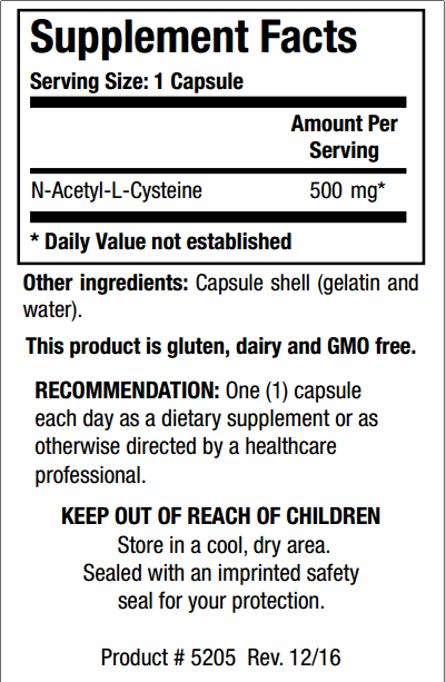 NAC 500 mg 180 capsules Biotics Research