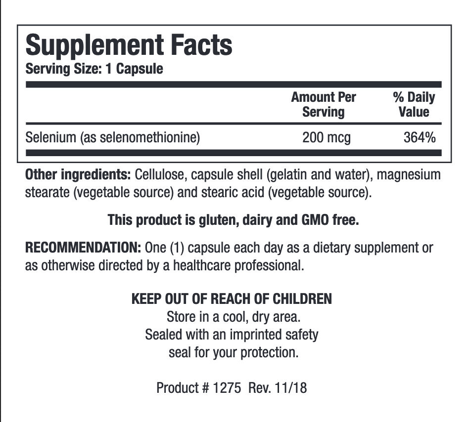 Selenomethionine 90 Capsules Biotics Research