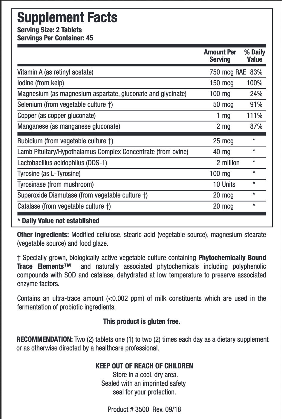 Thyrostim 90 Tablets Biotics Research