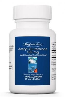 Acetyl-Glutathione 100 mg 60 Scored Tablets Allergy Research Group