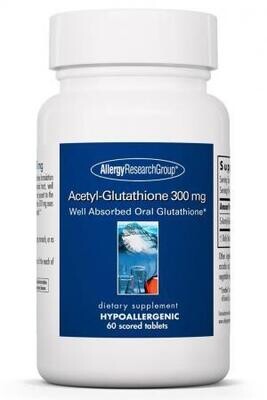 Acetyl-Glutathione 300 mg 60 Scored Tablets Allergy Research Group