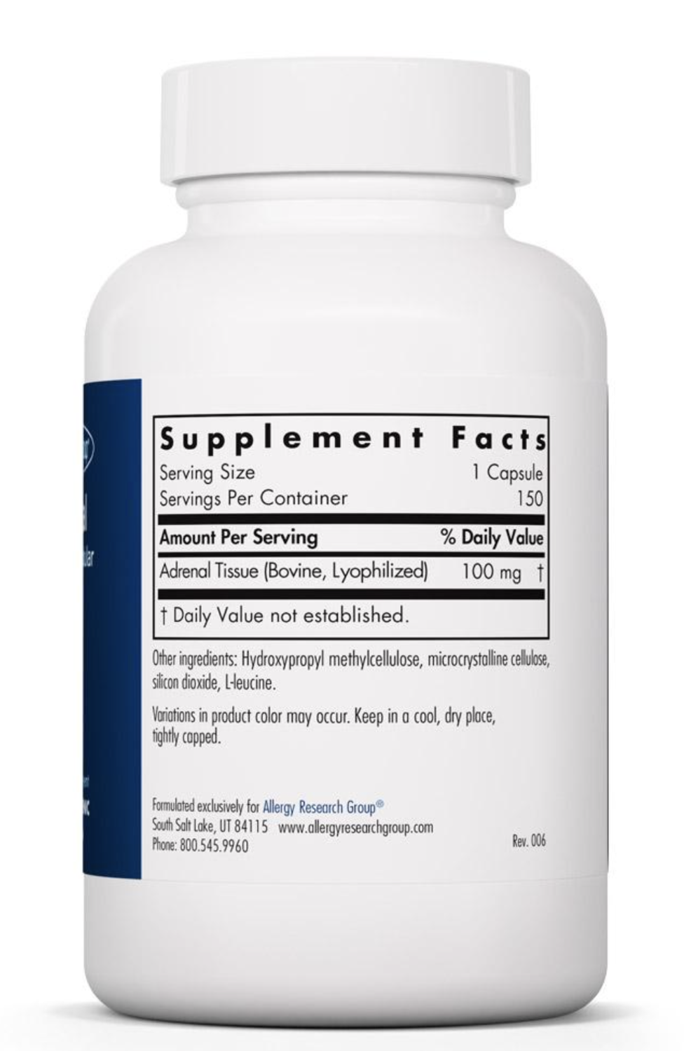 Adrenal 100 mg 150 Vegicaps Allergy Research Group