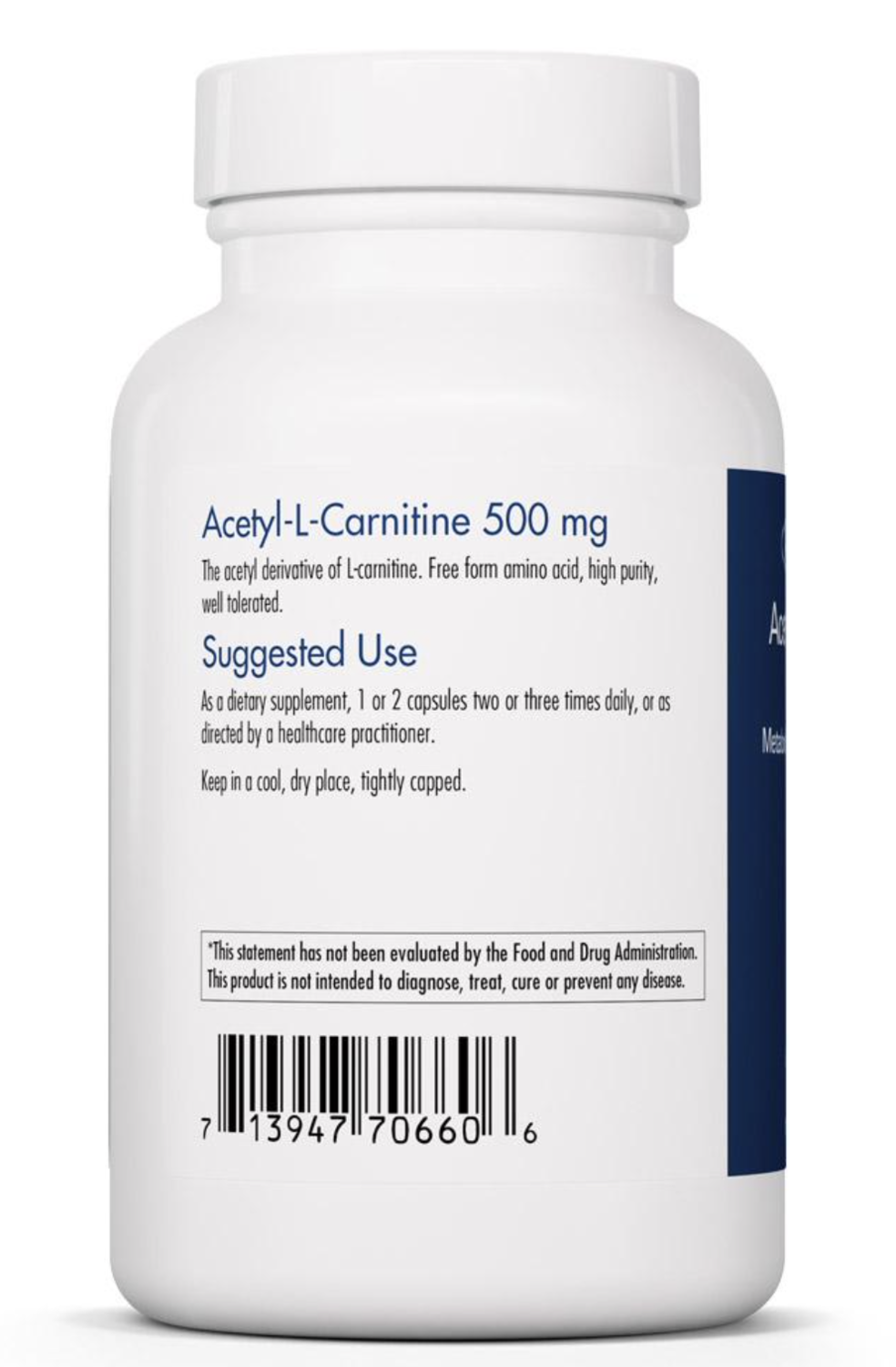 Acetyl-L-Carnitine 500 mg 100 Veg Caps Allergy Research Group
