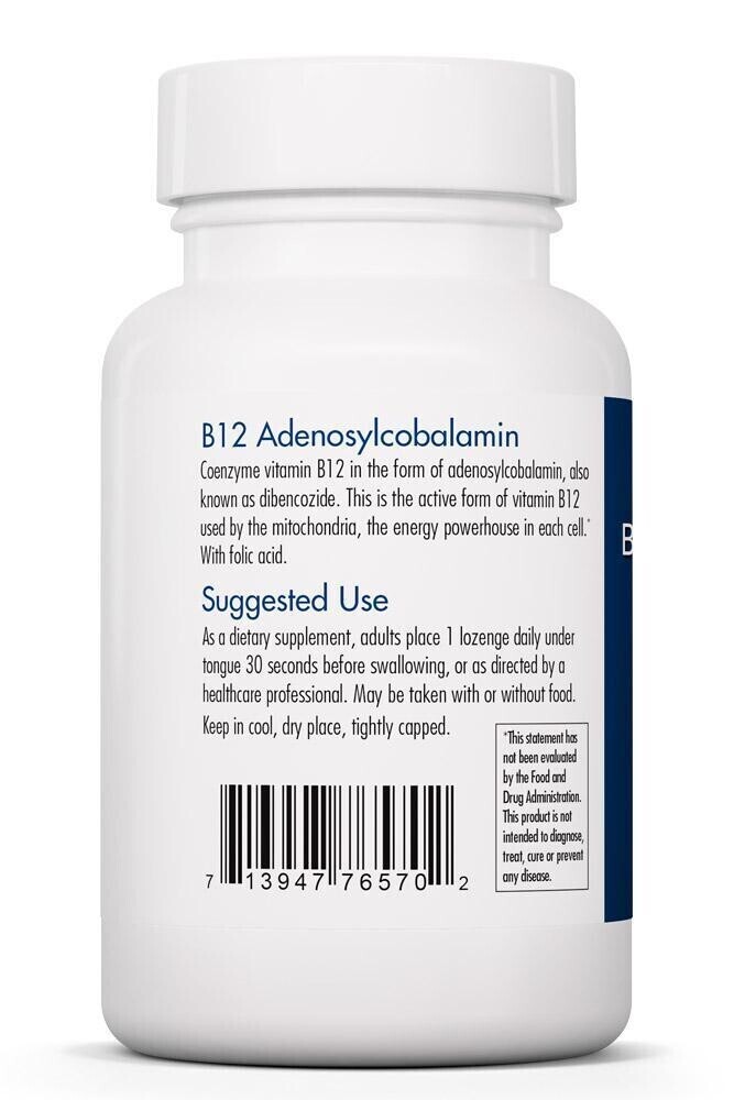 B12 Adenosylcobalamin 60 Vegetarian Lozenges Allergy Research Group