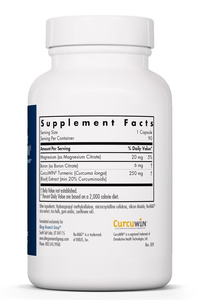 Boron Joint with CurcuWIN 90 Veg Caps  Allergy Research Group