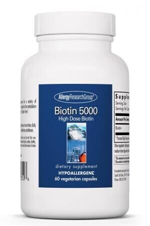 Biotin 5000 60 Vegetarian Caps Allergy Research Group