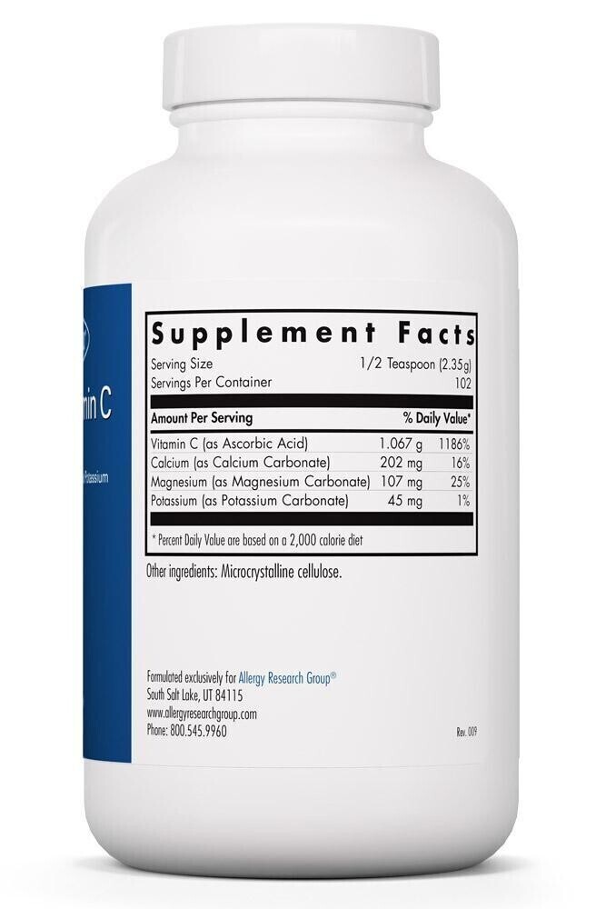 Buffered Vitamin C Powder 240 gr  Allergy Research Group