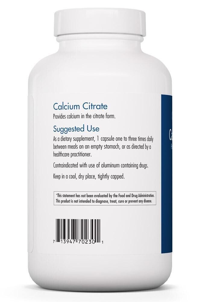 Calcium Citrate 180 Vegetarian Caps Allergy Research Group
