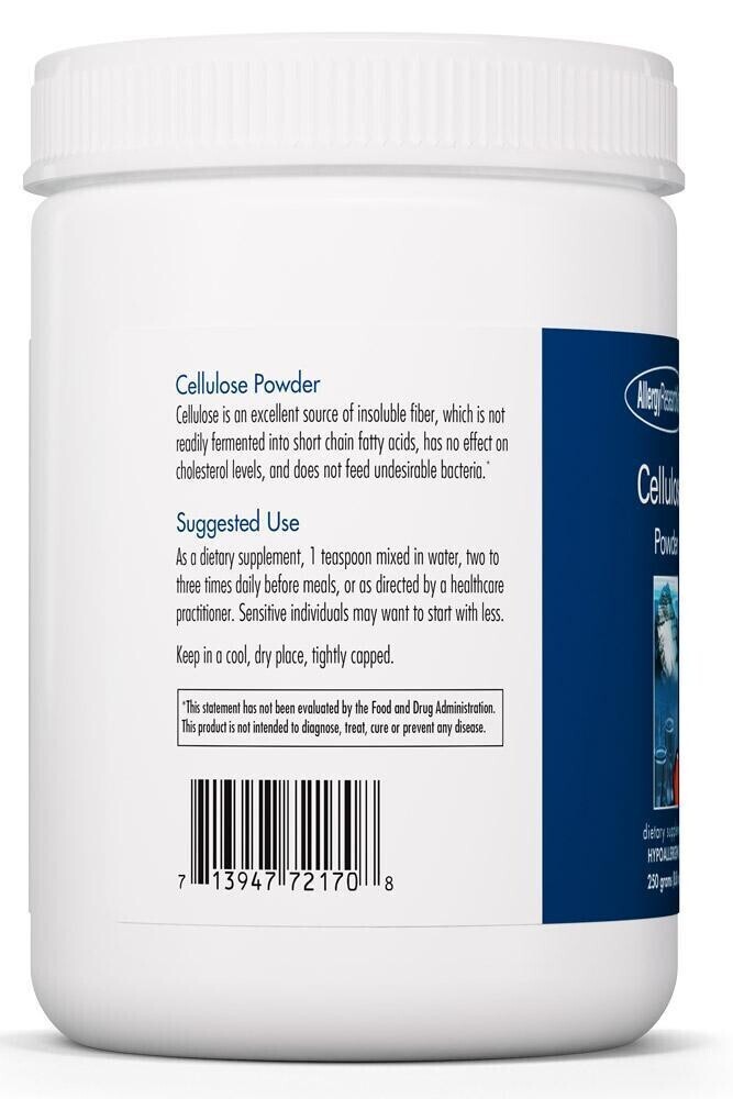 Cellulose Powder 250 grams Allergy Research Group