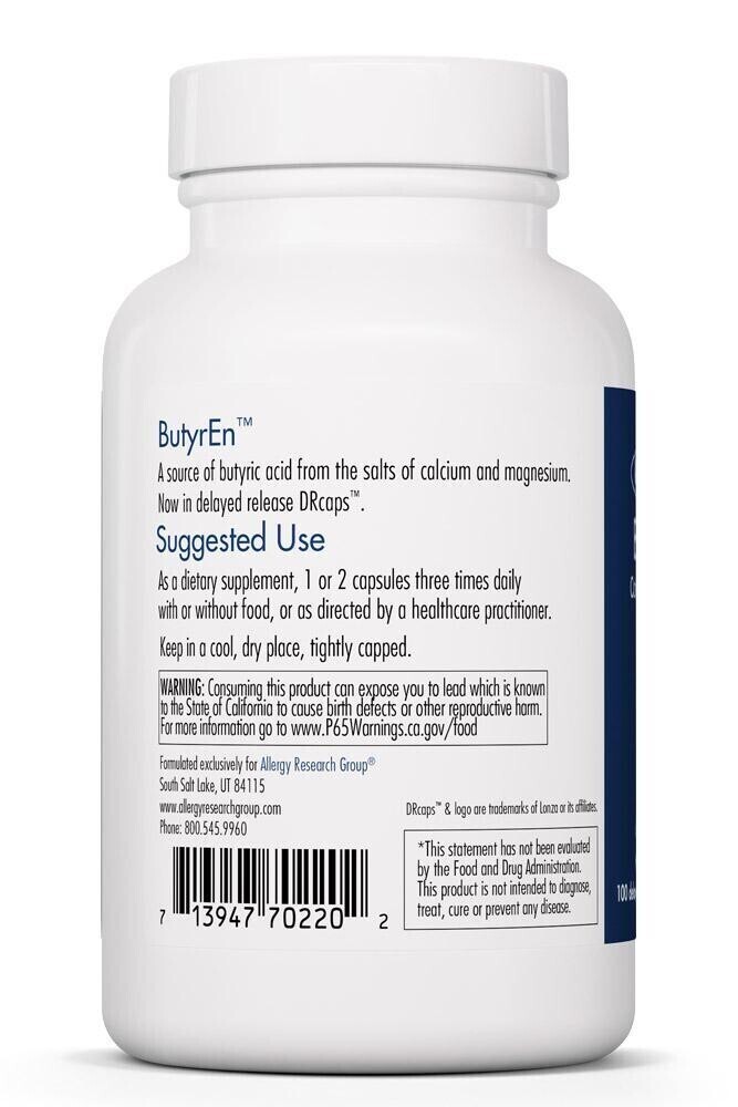 ButyrEn 100 Delayed-Release Vegetarian Capsules Allergy Research Group
