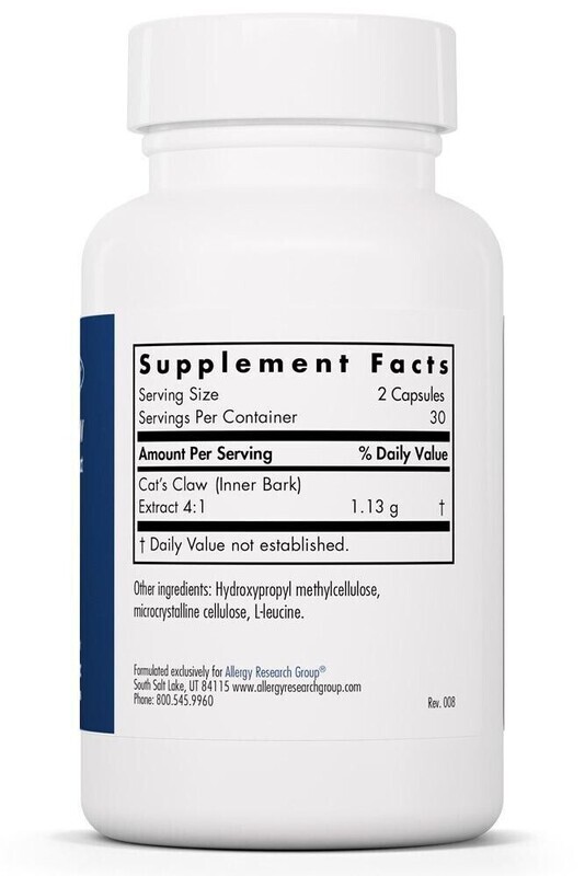 Cat's Claw 60 Vegetarian Capsules Allergy Research Group