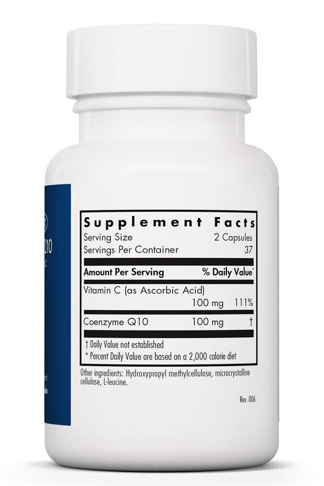 Coenzyme Q10 50 Mg 75 Vegetarian Capsules Allergy Research Group