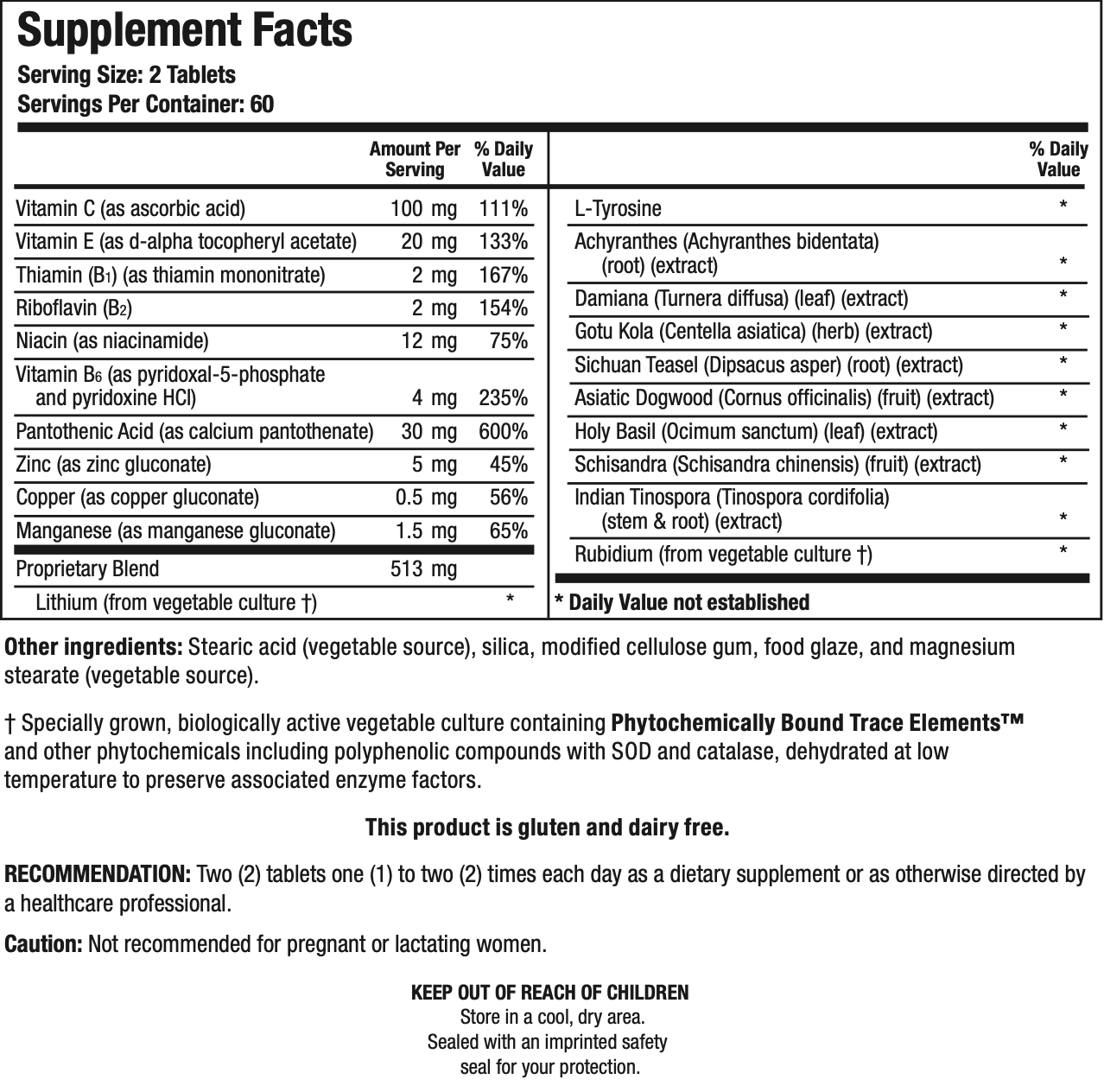 ADHS 120 tablets Biotics Research