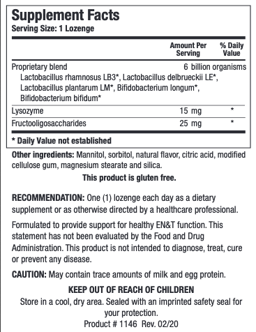 Adult ENT-Pro 30 losenges Biotics Research