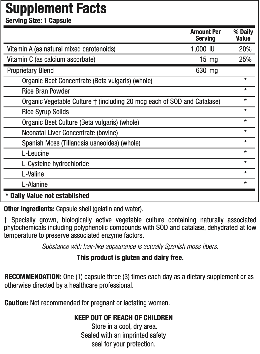 Argizyme 100 capsules Biotics Research