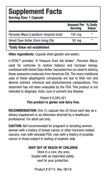 b-VITAL 60 capsules Biotics Research
