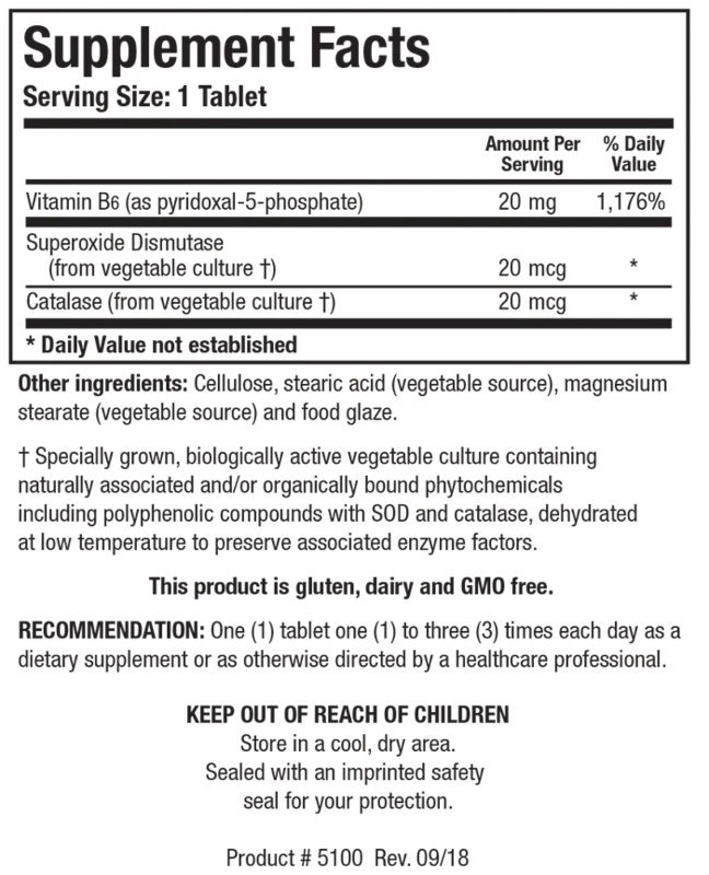 B 6 Phosphate 100 tablets Biotics Research