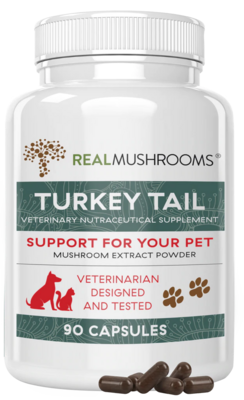 Turkey Tail Extract Capsules for Pets REAL MUSHROOMS